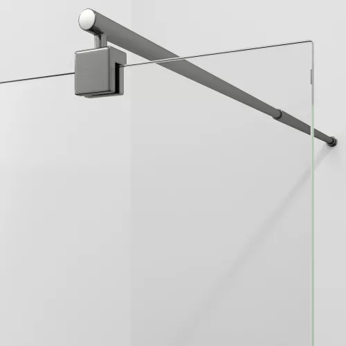 Душевая перегородка WasserKRAFT Rur 30W GR прозрачное/графит, Цвет стекла: прозрачное, Цвет профиля: Серый, Цвет профиля (вариация): Графит, Выбрать размер: 110, изображение 3