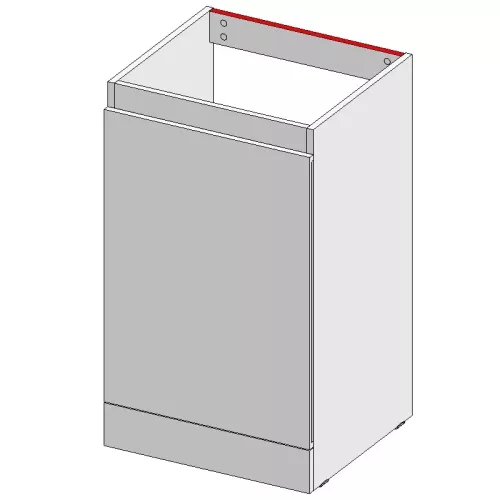 Тумба напольная "БАТЛЕР" (1 ящ.) с раковиной ASTI 50 Люкс антискрейтч белый глянец PLUS, Выбрать цвет: Белый глянец, Выбрать размер: 50, Внешний вид: с белой раковиной, изображение 5