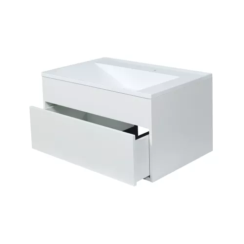 Тумба подвесная Uperwood Lotus Premium белая, Выбрать цвет: Белый матовый, Выбрать размер: 80, изображение 8