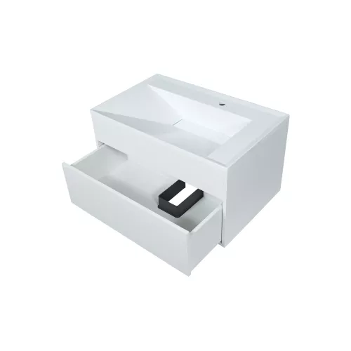 Тумба подвесная Uperwood Lotus Premium белая, Выбрать цвет: Белый матовый, Выбрать размер: 80, изображение 9