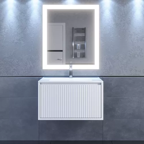 Тумба подвесная  Uperwood Next Premium  белая, 1/2 ящика, Выбрать цвет: Белый матовый, Выбрать размер: 70, Внешний вид: 1 ящик, изображение 3