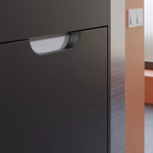 Тумба подвесная Uperwood Modul , черная матовая, Выбрать цвет: Черный матовый, Выбрать размер: 50, изображение 6