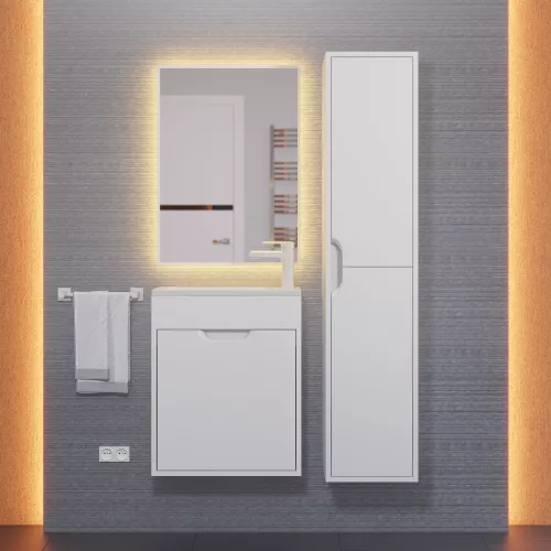 Тумба подвесная Uperwood Modul  белая матовая, Выбрать цвет: Белый матовый, Выбрать размер: 50, изображение 10