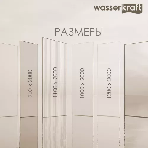 Душевая перегородка WasserKRAFT Rur 30W GR-TG тонирован/графит, Цвет стекла: тонированное, Цвет профиля: Серый, Цвет профиля (вариация): Графит, Выбрать размер: 90, изображение 10