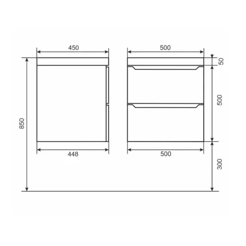 Тумба подвесная Uperwood Tanos NEW белая, Выбрать цвет: Белый матовый, Выбрать размер: 50, изображение 7