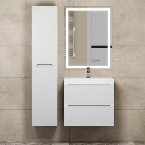 Шкаф-пенал подвесной, Uperwood Tanos  33х150 см, универсальный, белый матовый, Выбрать цвет: Белый матовый, изображение 4