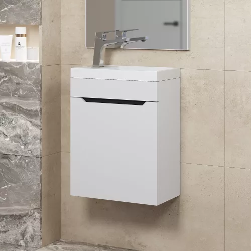 Тумба подвесная Uperwood Tanos 40 белая/графит, Выбрать цвет: Белый/графит