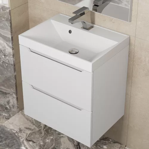 Тумба подвесная Uperwood Tanos белая матовая, Выбрать цвет: Белый матовый, Выбрать размер: 50, изображение 3