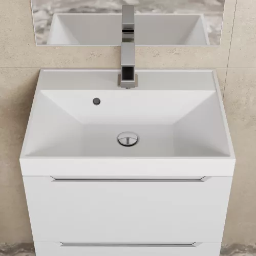 Тумба подвесная Uperwood Tanos белая матовая, Выбрать цвет: Белый матовый, Выбрать размер: 50, изображение 4