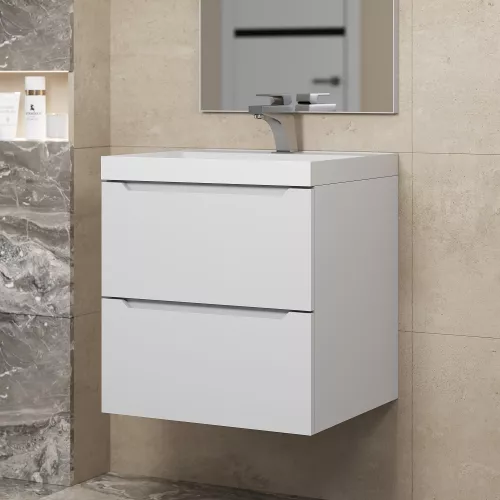 Тумба подвесная Uperwood Tanos NEW белая, Выбрать цвет: Белый матовый, Выбрать размер: 50