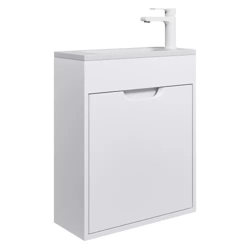 Тумба подвесная Uperwood Modul  белая матовая, Выбрать цвет: Белый матовый, Выбрать размер: 50, изображение 14