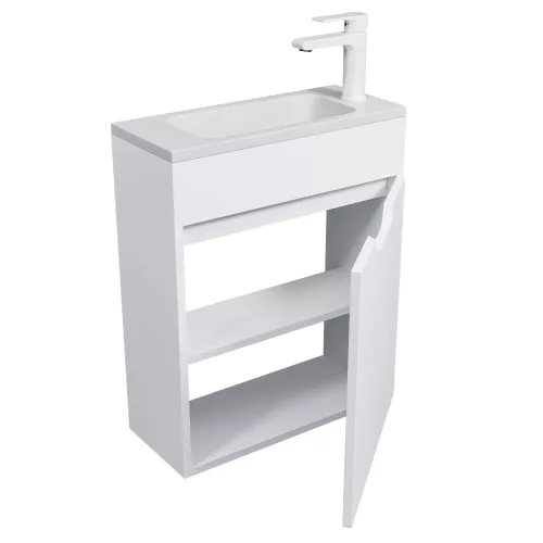 Тумба подвесная Uperwood Modul  белая матовая, Выбрать цвет: Белый матовый, Выбрать размер: 50, изображение 16