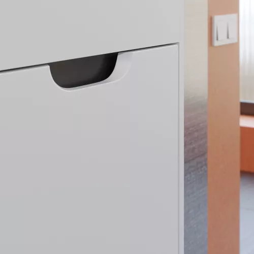 Тумба  подвесная Uperwood Modul, белая/графит, Выбрать цвет: Белый/графит, Выбрать размер: 50, изображение 11