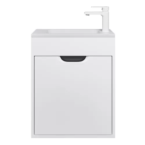 Тумба  подвесная Uperwood Modul, белая/графит, Выбрать цвет: Белый/графит, Выбрать размер: 50, изображение 15