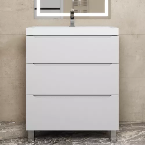 Тумба напольная  Uperwood Tanos белая, 2/3 ящика, Выбрать цвет: Белый, Выбрать размер: 70, Внешний вид: 3 ящика, изображение 2