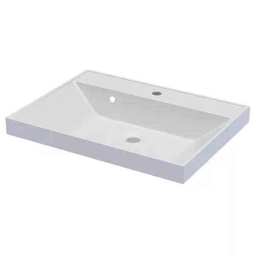 Раковина для ванной 60 см, Uperwood Classic, белая глянцевая