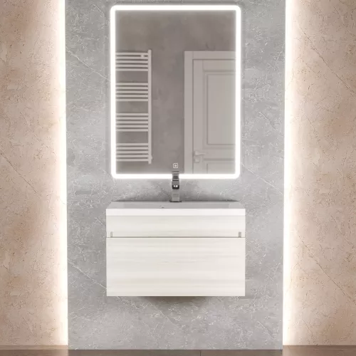 Тумба подвесная  Uperwood Eva  Дуб Харбор Белый, выдвижной ящик, Выбрать цвет: Дуб Харбор Белый, Выбрать размер: 60, изображение 5