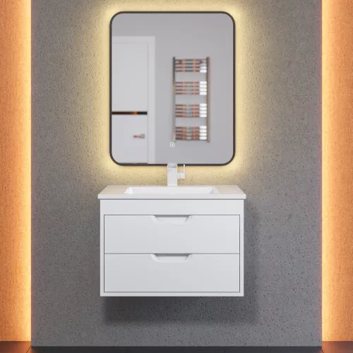 Тумба подвесная Uperwood Modul  белая матовая, Выбрать цвет: Белый матовый, Выбрать размер: 65, изображение 5