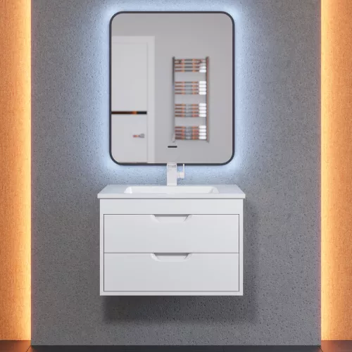 Тумба подвесная Uperwood Modul  белая матовая, Выбрать цвет: Белый матовый, Выбрать размер: 65, изображение 6