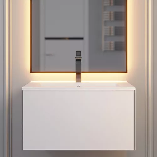 Тумба подвесная Uperwood Parma Premium, белая, Выбрать цвет: Белый матовый, Выбрать размер: 65, изображение 2