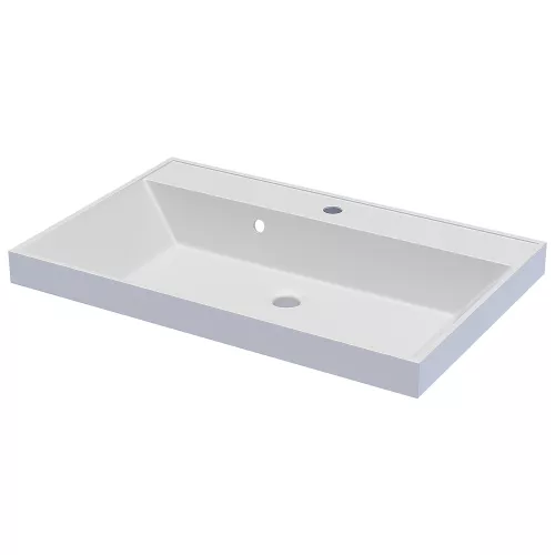 Раковина для ванной 70 см, Uperwood Classic, белая глянцевая