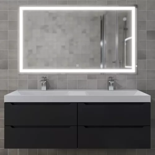 Раковина для ванной Uperwood Classic 120х45х14 см, двойная, белая глянцевая, изображение 4