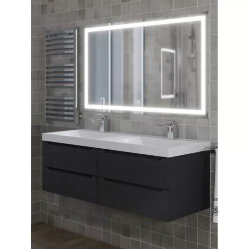 Раковина для ванной Uperwood Classic 120х45х14 см, двойная, белая глянцевая, изображение 5