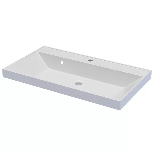 Раковина для ванной 80 см, Uperwood Classic, белая глянцевая