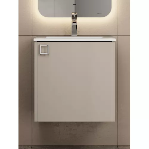 Тумба подвесная  Uperwood Aurora 50 см, бежевый матовый, Выбрать цвет: Бежевый матовый, изображение 2