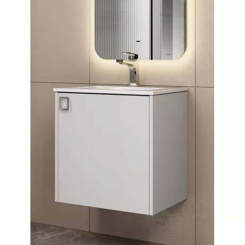 Тумба подвесная Uperwood Aurora 50 см, белый матовый, Выбрать цвет: Белый матовый