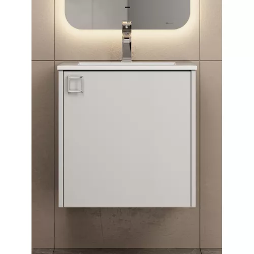 Тумба подвесная Uperwood Aurora 50 см, белый матовый, Выбрать цвет: Белый матовый, изображение 2