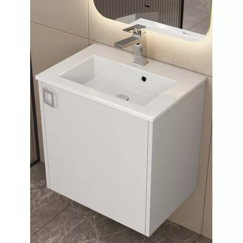 Тумба подвесная Uperwood Aurora 50 см, белый матовый, Выбрать цвет: Белый матовый, изображение 3