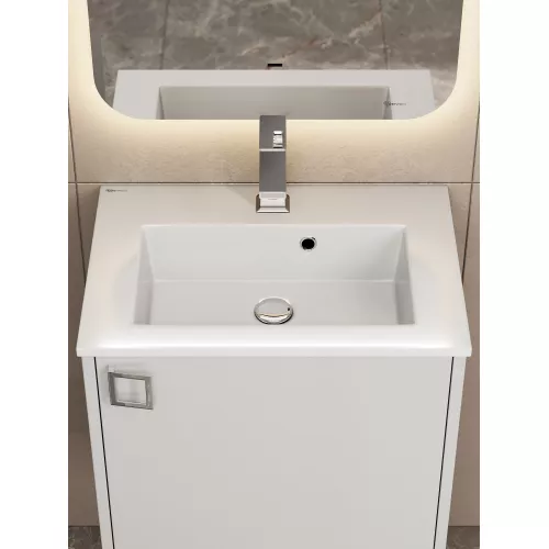 Тумба подвесная Uperwood Aurora 50 см, белый матовый, Выбрать цвет: Белый матовый, изображение 4