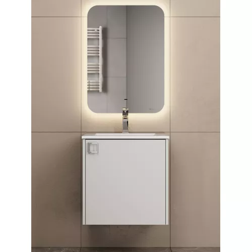 Тумба подвесная Uperwood Aurora 50 см, белый матовый, Выбрать цвет: Белый матовый, изображение 6