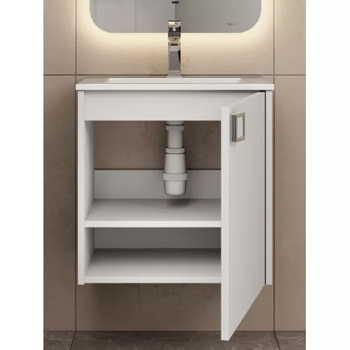 Тумба подвесная Uperwood Aurora 50 см, белый матовый, Выбрать цвет: Белый матовый, изображение 5