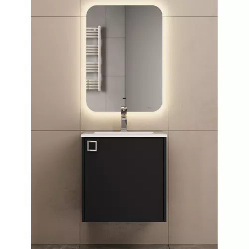 Тумба подвесная Uperwood Aurora 50 см, черный матовый, Выбрать цвет: Черный матовый, изображение 6