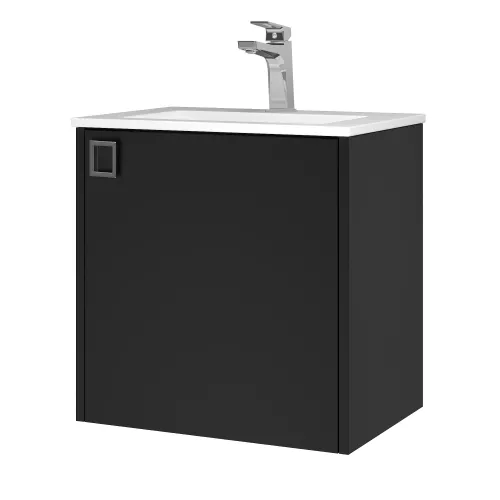 Тумба подвесная Uperwood Aurora 50 см, черный матовый, Выбрать цвет: Черный матовый, изображение 7