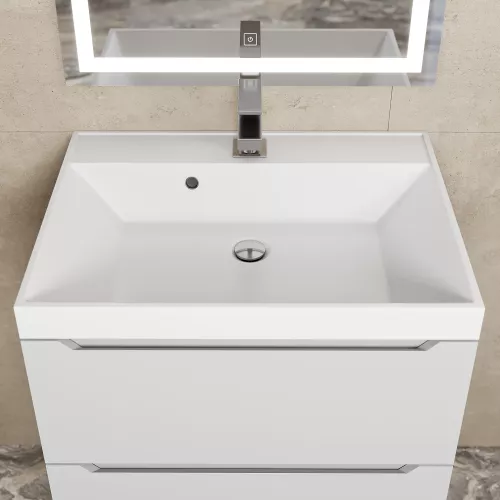 Раковина для ванной  Uperwood Classic, белая глянцевая, Выбрать цвет: Белый, Выбрать размер: 60, изображение 4