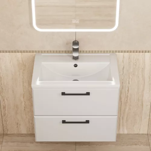 Тумба подвесная Uperwood Foster NEW  белая, Выбрать цвет: Белый, Выбрать размер: 60, изображение 4