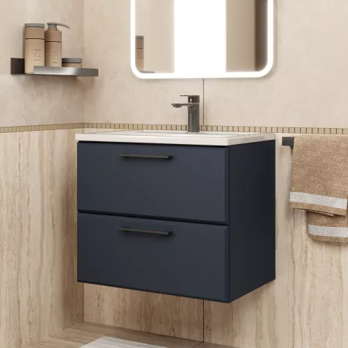 Тумба подвесная  Uperwood Foster New черная, Выбрать цвет: Черный матовый, Выбрать размер: 60