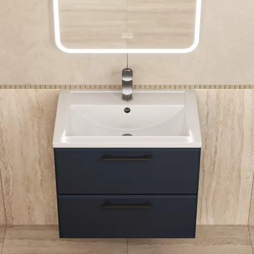 Тумба подвесная  Uperwood Foster New черная, Выбрать цвет: Черный матовый, Выбрать размер: 60, изображение 4