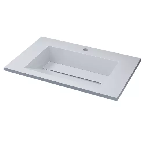 Раковина полувстраиваемая Uperwood Next Premium 70 см, белая, Выбрать цвет: Белый, Выбрать размер: 70