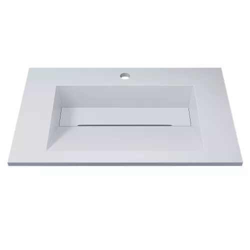 Раковина полувстраиваемая Uperwood Next Premium  белая, Выбрать цвет: Белый, Выбрать размер: 70, изображение 2