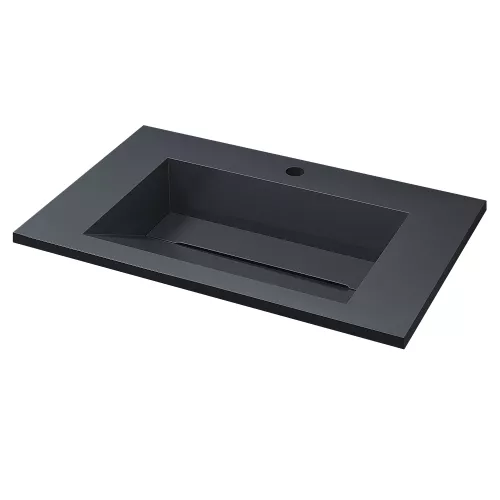 Раковина полувстраиваемая Uperwood Next Premium 70 см, серый глянец, Выбрать цвет: серый, Выбрать размер: 70