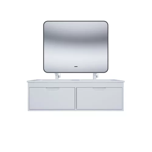 Тумба под двойную раковину Uperwood Modul 120 см, подвесная, матовая, белая, Выбрать цвет: Белый матовый, изображение 6