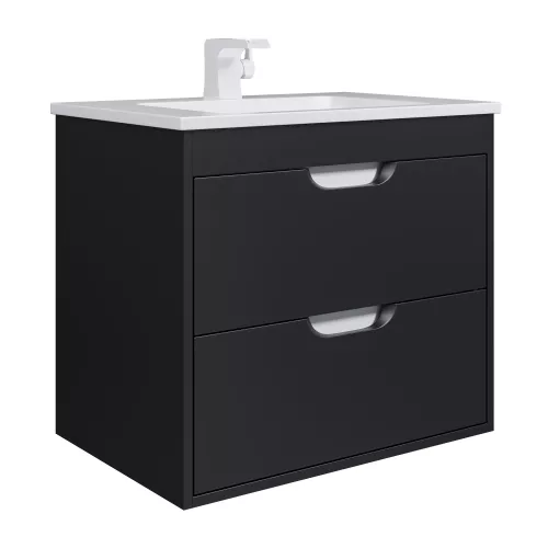 Тумба подвесная Uperwood Modul  черная матовая, Выбрать цвет: Черный матовый, Выбрать размер: 65, изображение 12