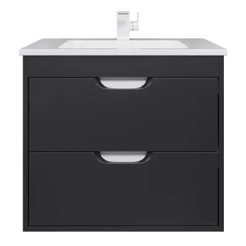 Тумба подвесная Uperwood Modul  черная матовая, Выбрать цвет: Черный матовый, Выбрать размер: 65, изображение 13