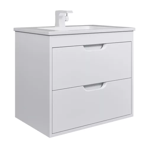 Тумба подвесная Uperwood Modul  белая матовая, Выбрать цвет: Белый матовый, Выбрать размер: 65, изображение 12