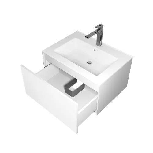 Тумба подвесная Uperwood Parma Premium, белая, Выбрать цвет: Белый матовый, Выбрать размер: 65, изображение 7