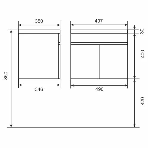 Тумба подвесная Uperwood Eva, 50 см,  Крафт Табачный, с дверцами, Выбрать цвет: Крафт Табачный, Выбрать размер: 50, изображение 12